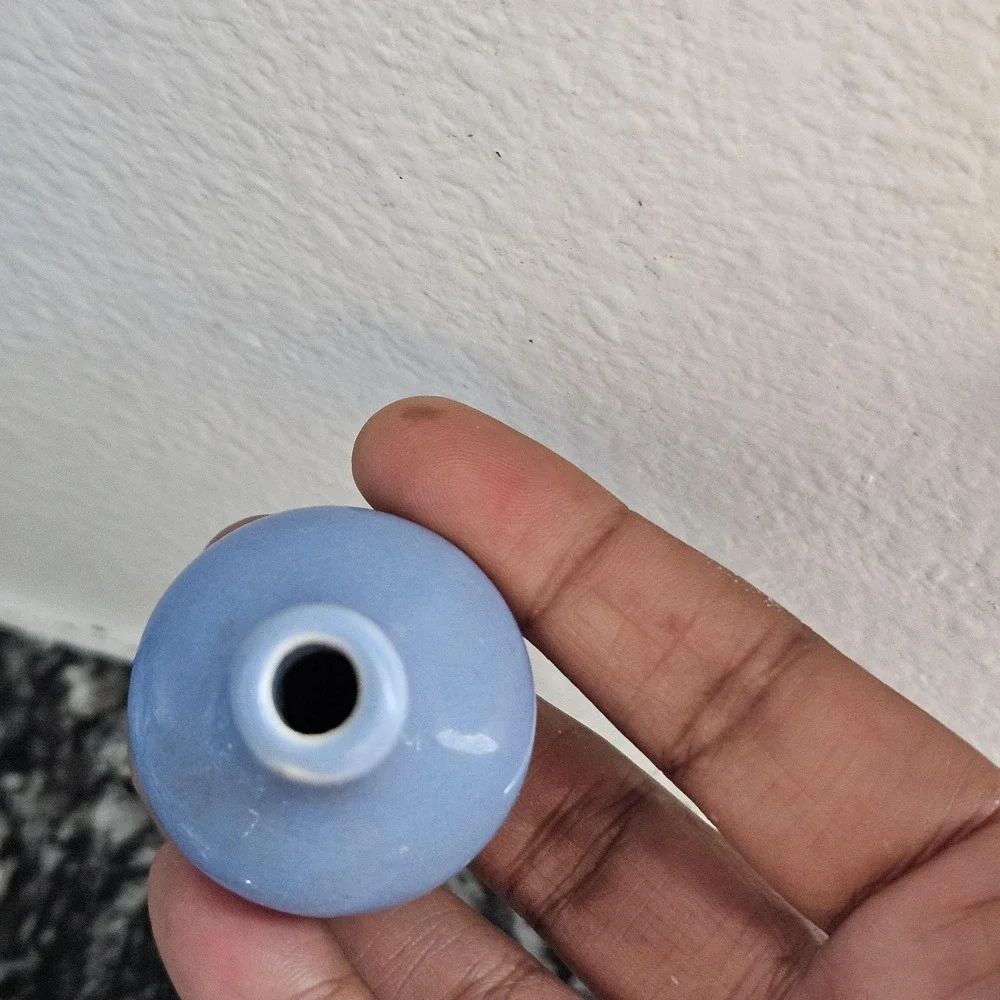 Tiny Blue Bud Vase Made in England